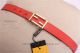 AAA Replica Cheap Fendi Orange Leather Belt - Yellow Gold Double F Buckle (2)_th.jpg